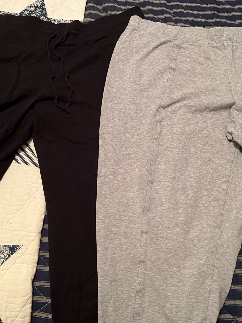Jjill black drawstring pants and pull on gray pants.  Size 2x.